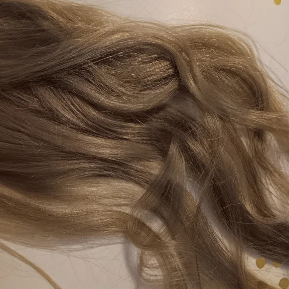 Ash Blonde Human Hair Topper, 25 Inch European Hair, Low Light,highlights,custom - Picture 7 of 12